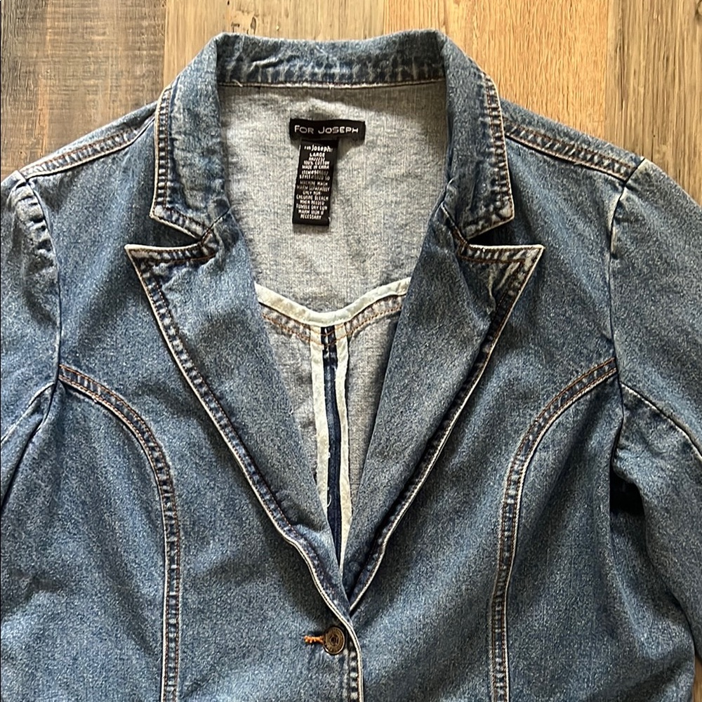 FOR JOSEPH Denim Blazer Jacket Size: Large (L) - Picture 11 of 16